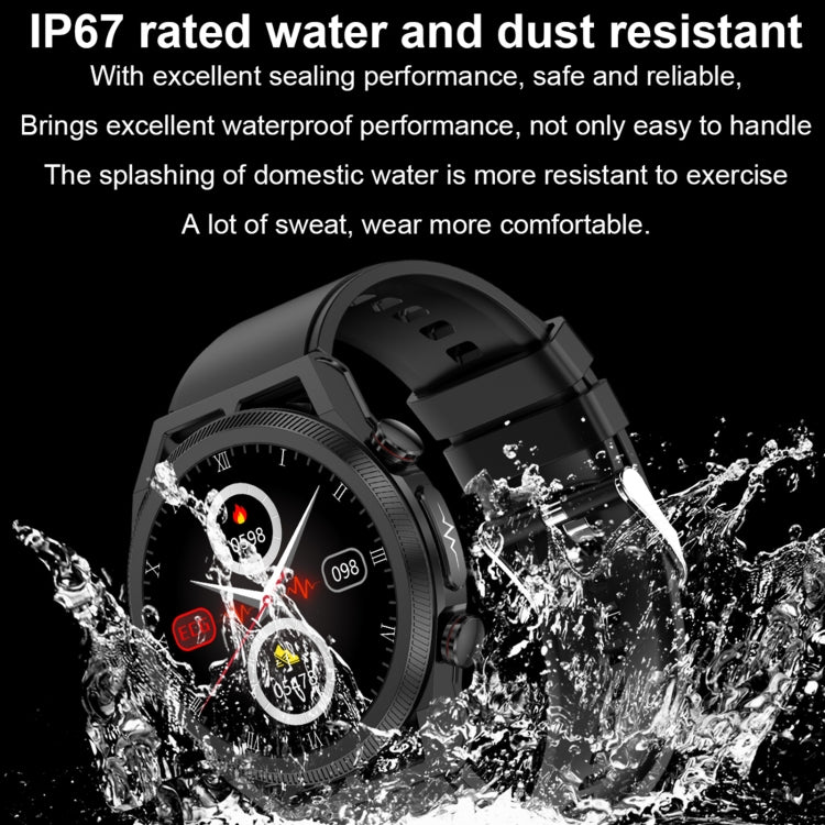 ET310 1.39 inch IPS Screen IP67 Waterproof Silicone Band Smart Watch, Support Body Temperature Monitoring / ECG, ET310