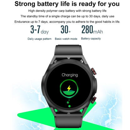 ET310 1.39 inch IPS Screen IP67 Waterproof Silicone Band Smart Watch, Support Body Temperature Monitoring / ECG, ET310