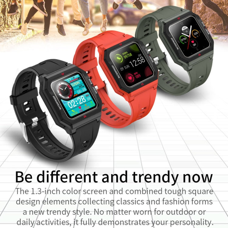 Lokmat FT10 1.3 inch IPS Touch Screen Waterproof Smart Watch, Support Music Play / Heart Rate / Blood Pressure Monitor