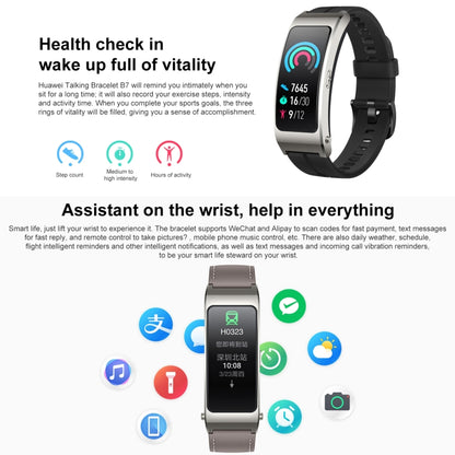 Original Huawei TalkBand B7 Smart Bracelet, 1.53 inch Screen, Support Bluetooth Call / Heart Rate / Blood Oxygen / Sleep Monitoring