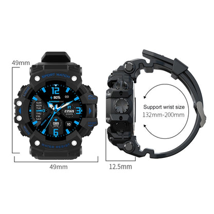 LC11 1.28 inch TFT Screen Outdoor Sports Smart Watch, IP68 Waterproof Support Heart Rate & Blood Pressure Monitoring