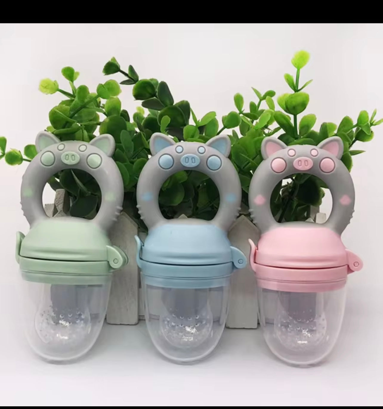 Cute Pig Newborn Baby Fresh Food Feeder Baby Food Mills Fruit Feeder Pacifier Training To Eat Fruit Grinding Stick Food Bag