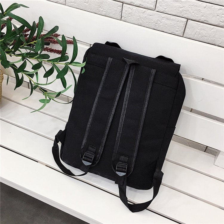 Cat Shape Leisure Fashion Canvas Double Shoulders Bag Backpack, Q18817