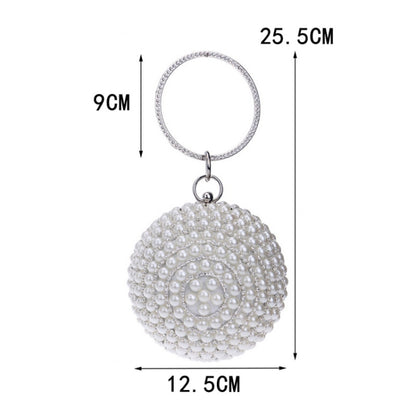 Ball Shape Women Fashion Banquet Party Pearl Handbag