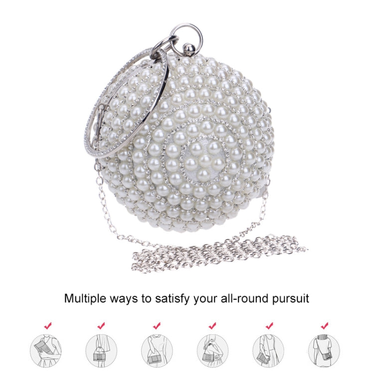 Ball Shape Women Fashion Banquet Party Pearl Handbag