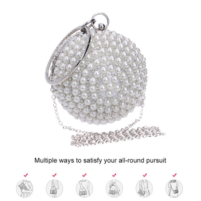 Ball Shape Women Fashion Banquet Party Pearl Handbag