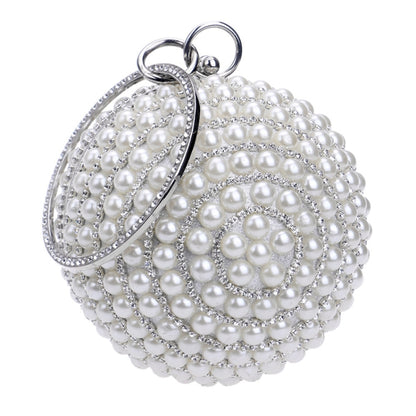 Ball Shape Women Fashion Banquet Party Pearl Handbag