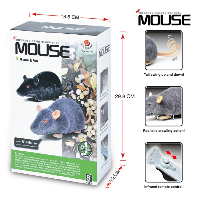 Remote Control Infrared Realistic RC Mouse Toy, Random Color Delivery, Mouse