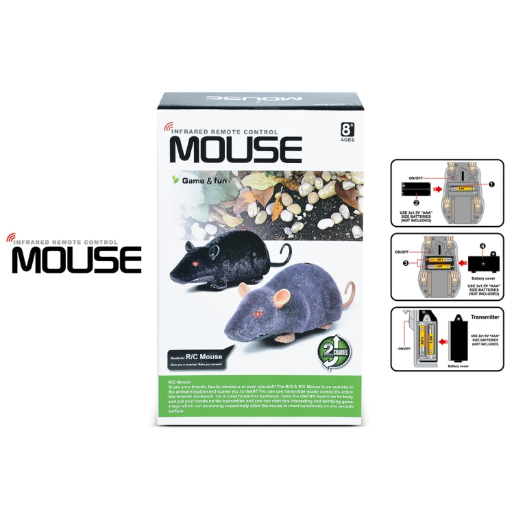 Remote Control Infrared Realistic RC Mouse Toy, Random Color Delivery, Mouse