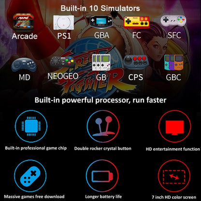 Powkiddy X12 Plus Retro Classic Games Handheld Game Console with 7 inch HD Screen & 16GB Memory, Support MP4 / E-book, X12 Plus