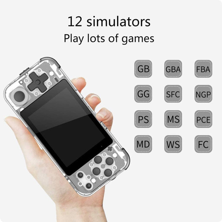 Powkiddy Q90 3.0 inch IPS Screen Retro Joystick Handheld Game Console with 16GB Memory, Q90 / White, Q90 / Blue