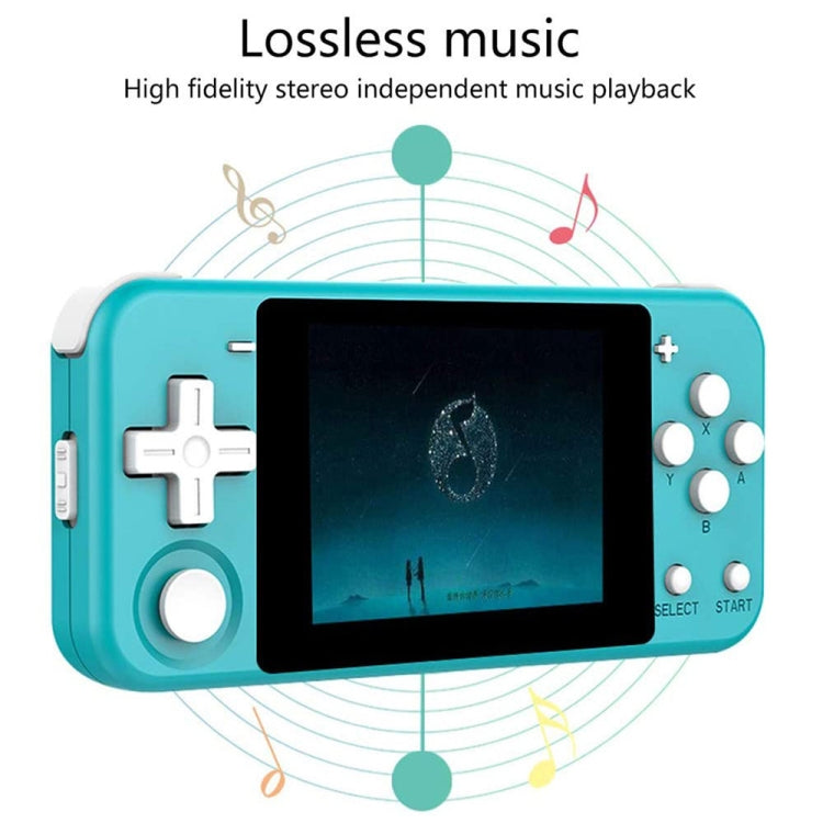 Powkiddy Q90 3.0 inch IPS Screen Retro Joystick Handheld Game Console with 16GB Memory, Q90 / White, Q90 / Blue
