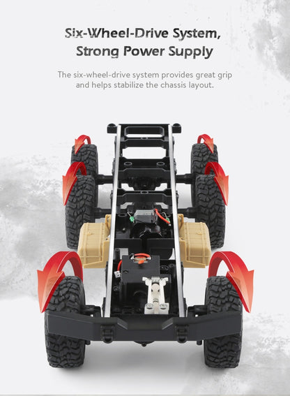 JJR/C Q60 Transporter-1 Full Body 1:16 Mini 2.4GHz RC 6WD Tracked Off-Road Military Truck Car Toy, Q60