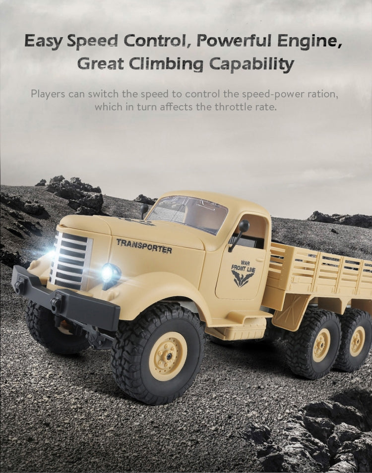 JJR/C Q60 Transporter-1 Full Body 1:16 Mini 2.4GHz RC 6WD Tracked Off-Road Military Truck Car Toy, Q60