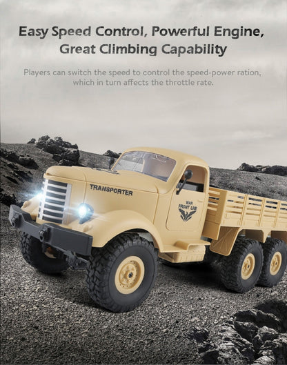 JJR/C Q60 Transporter-1 Full Body 1:16 Mini 2.4GHz RC 6WD Tracked Off-Road Military Truck Car Toy, Q60