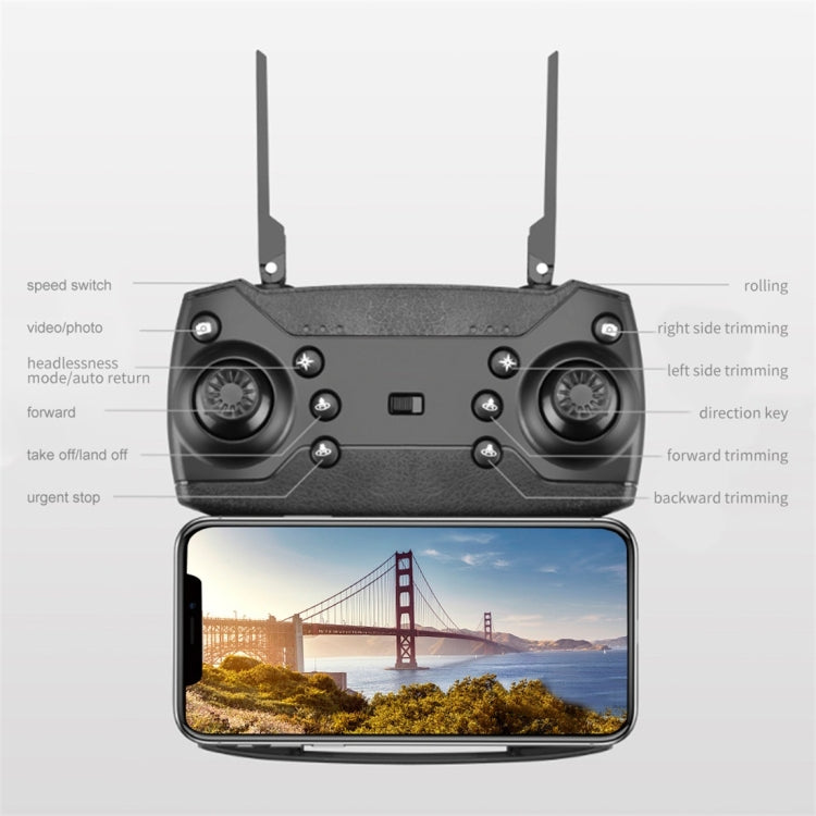 LS-E525 4K Double HD Camera Mini Foldable RC Quadcopter Drone Remote Control Aircraft, 4K Double HD Camera