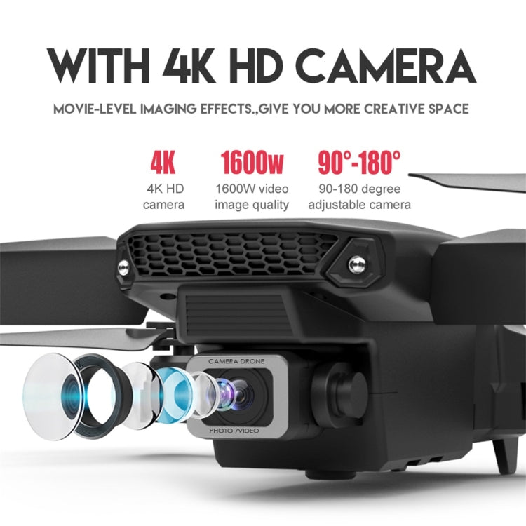 LS-E525 4K Single HD Camera Mini Foldable RC Quadcopter Drone Remote Control Aircraft, 4K Single HD Camera