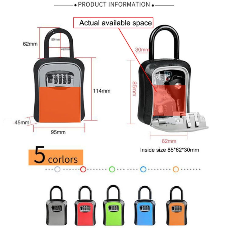 Car Password Lock Storage Box Security Box Hook Installation-free Safety Box