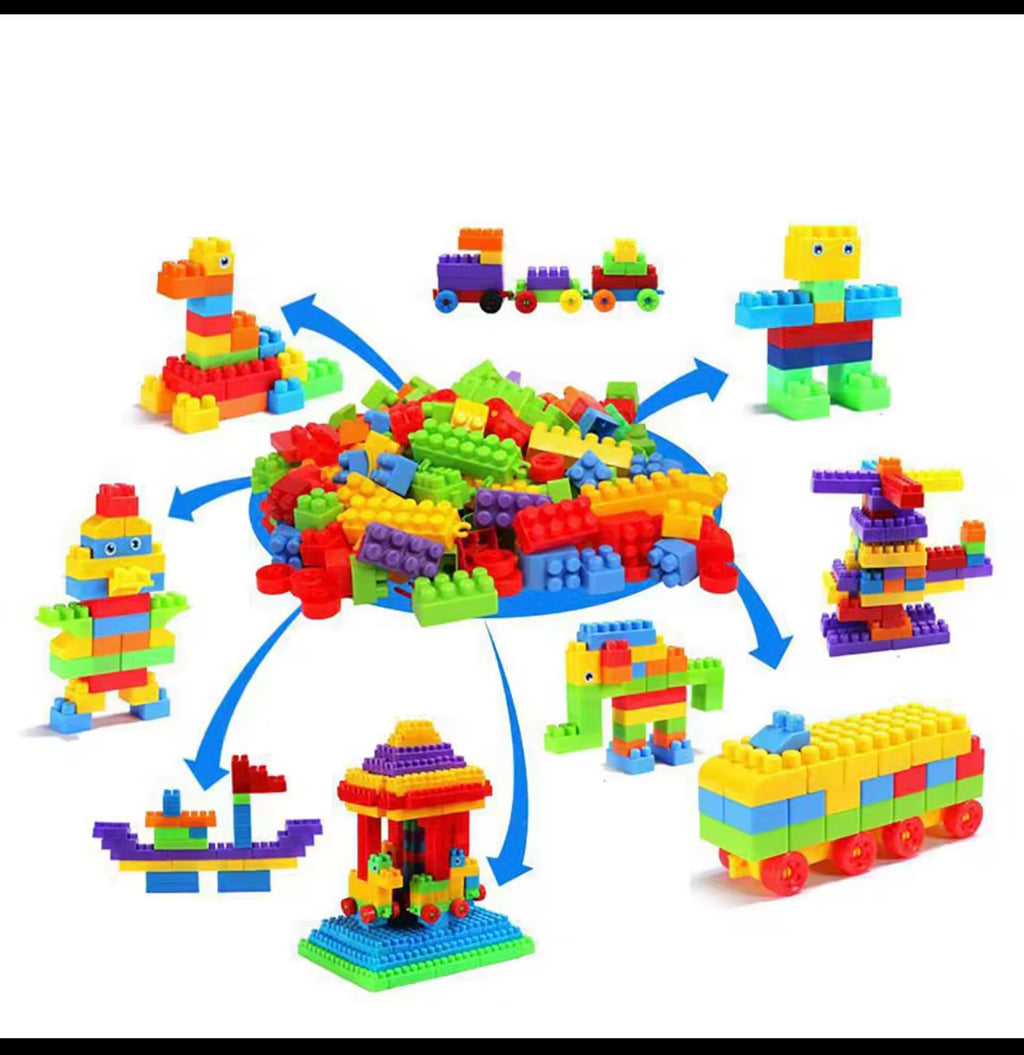 children's building block assembly toys with intellectual development using brainpower and large particle building