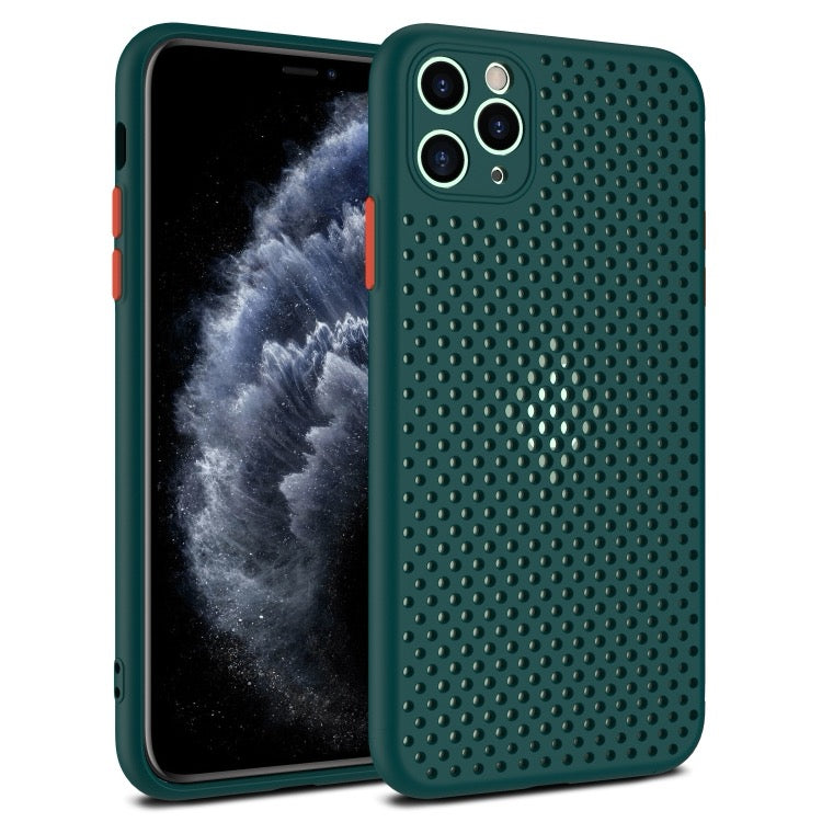 For iPhone 11 Pro Max All-inclusive Shockproof Breathable TPU Protective Case