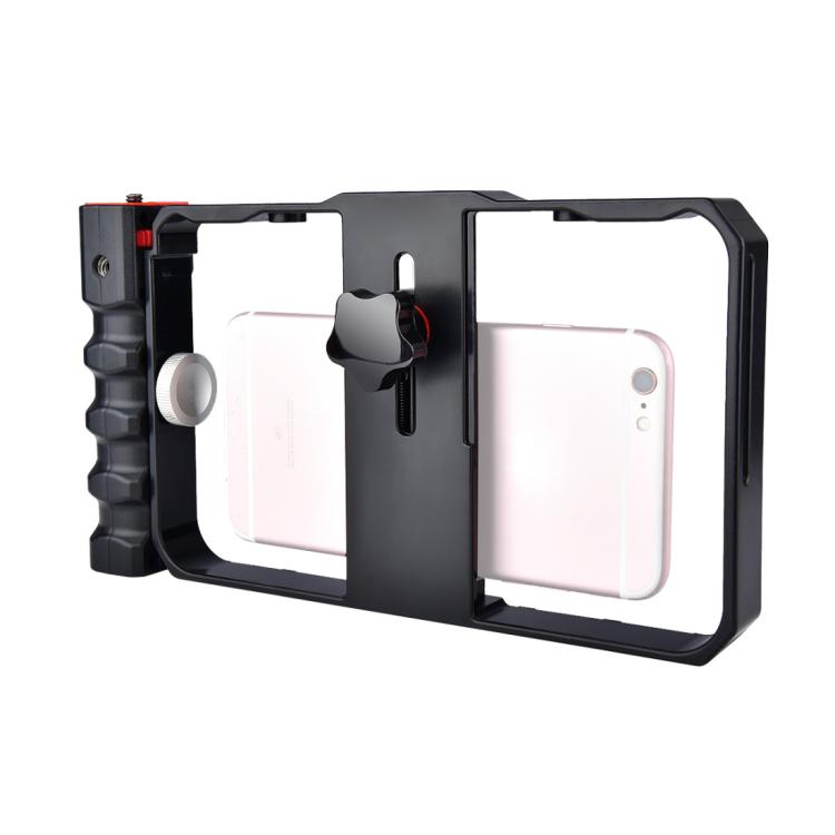 YLG0901B Vlogging Live Broadcast Smartphone Plastic Cage Video Rig Filmmaking Recording Handle Stabilizer Bracket for iPhone, Galaxy, Huawei, Xiaomi, HTC, LG, Google, and Other Smartphones, YLG0901B