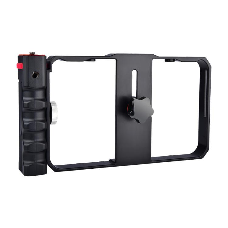 YLG0901B Vlogging Live Broadcast Smartphone Plastic Cage Video Rig Filmmaking Recording Handle Stabilizer Bracket for iPhone, Galaxy, Huawei, Xiaomi, HTC, LG, Google, and Other Smartphones, YLG0901B