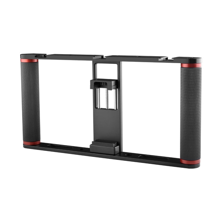 YELANGU PC05 YLG0909B Vlogging Live Broadcast Smartphone Metal Cage Video Rig Filmmaking Recording Handle Stabilizer Bracket for iPhone, Galaxy, Huawei, Xiaomi, HTC, LG, Google, and Other Smartphones, YLG0909B