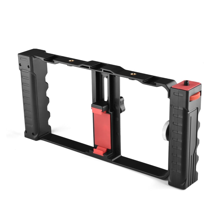 YELANGU PC02A Vlogging Live Broadcast Plastic Cage Video Rig Filmmaking Stabilizer Bracket for iPhone, Galaxy, Huawei, Xiaomi, HTC, LG, Google, and Other Smartphones, PC02A