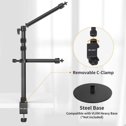 Ulanzi VIJIM LS11 C-Clamp Extension Arm Mount Live Desk Light Stand Kit, VIJIM LS11