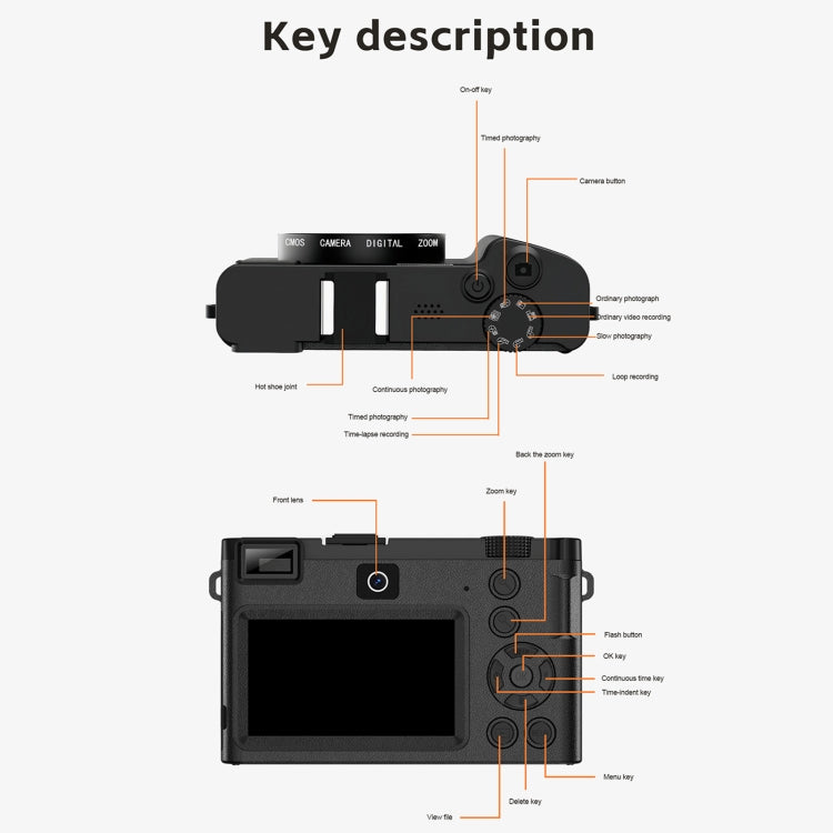 HDC-F01 3.0 inch 5K UHD Photography Digital Camera SLR Camera