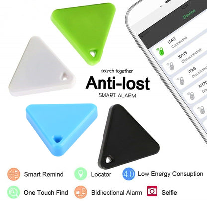 HCX003 Triangle Two-way Smart Bluetooth Anti-lost Keychain Finder, HCX003 White, HCX003 Black, HCX003 Pink, HCX003 Green, HCX003 Blue