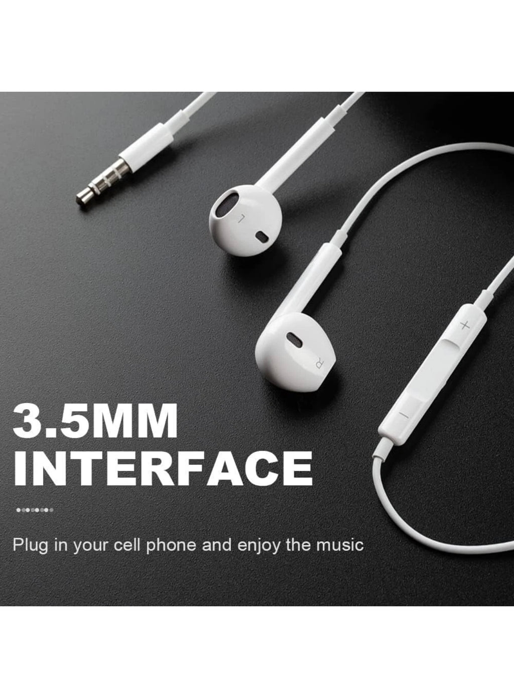 3pcs Headphones Earphones Wired for iPhone, iPad, Android, Computer, 3.5mm Jack, PC (3packs)