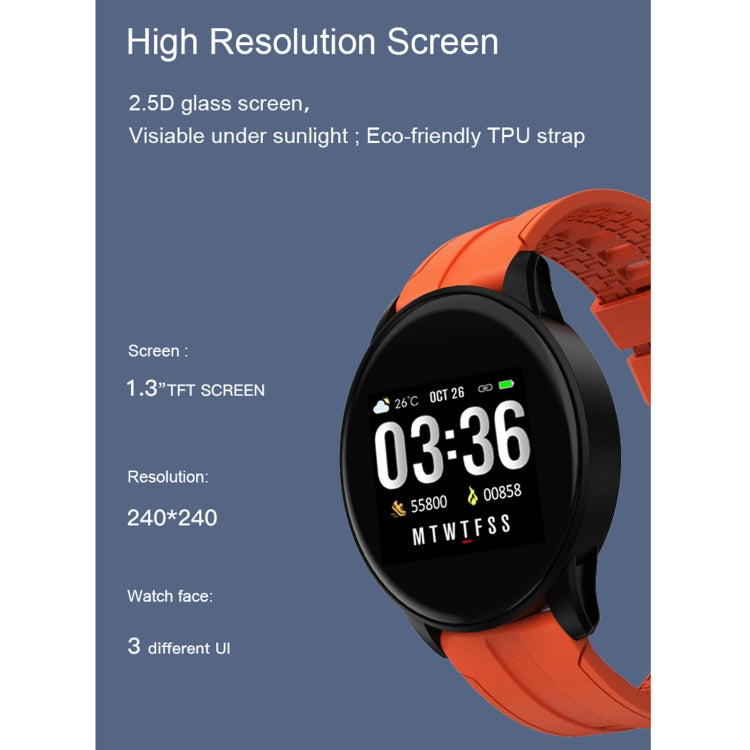 B7 0.96 inch Color Screen Smart Watch, Support Sleep Monitor / Heart Rate Monitor / Blood Pressure Monitor