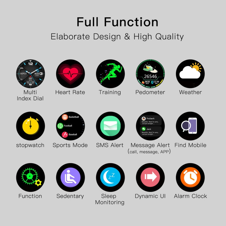 G28 1.28 inch TFT Color Screen IP68 Waterproof Smart Watch, Support Sleep Monitor / Heart Rate Monitor / Blood Pressure Monitor