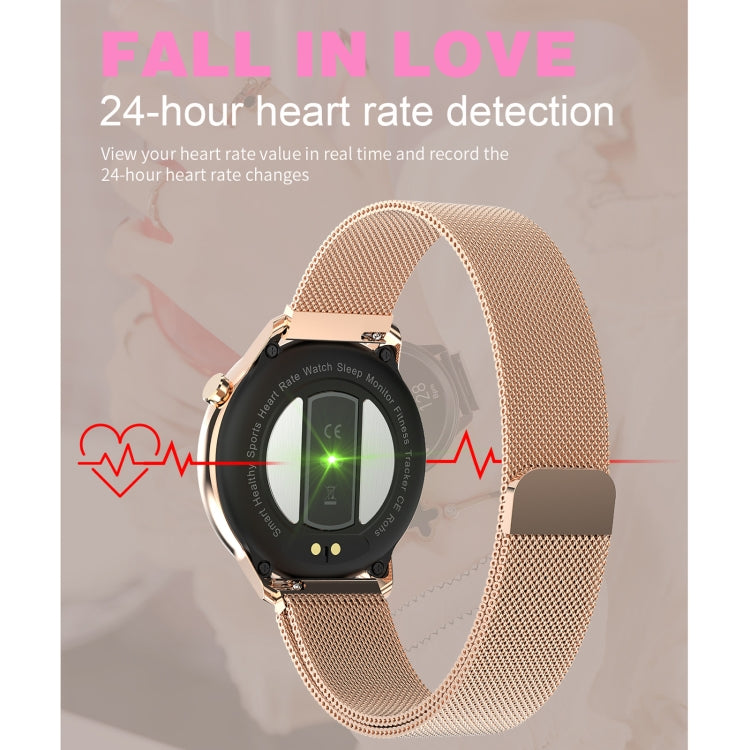 F80 1.3 inch TFT Color Screen IP68 Waterproof Women Smart Watch, Support Body Temperature Monitor / Blood Pressure Monitor / Menstrual Cycle Reminder