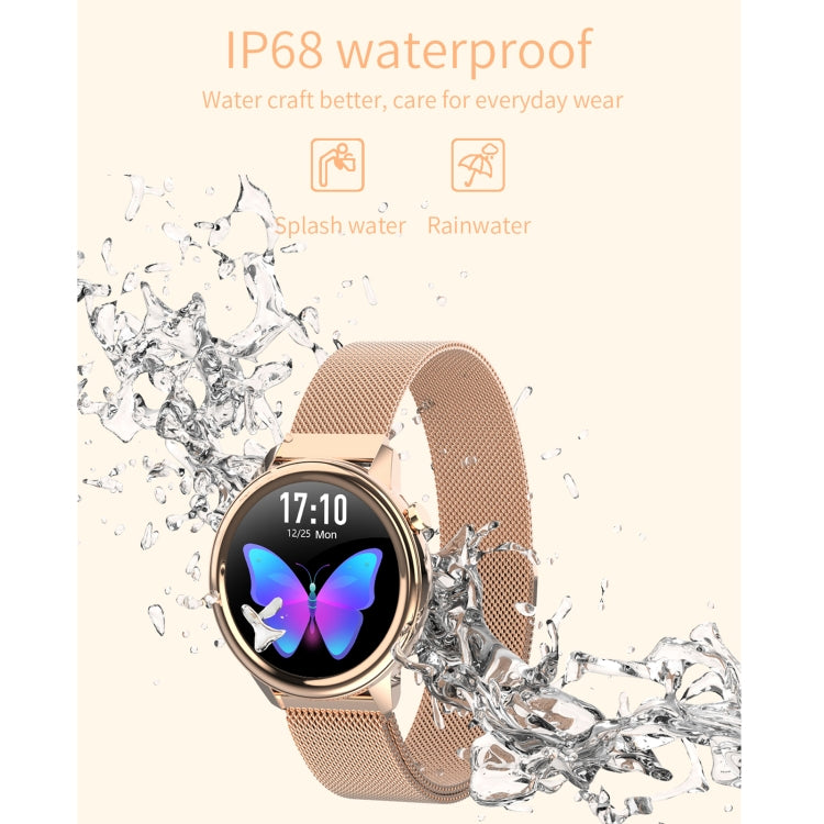 F80 1.3 inch TFT Color Screen IP68 Waterproof Women Smart Watch, Support Body Temperature Monitor / Blood Pressure Monitor / Menstrual Cycle Reminder