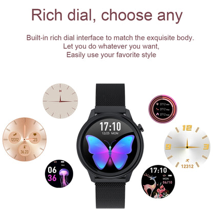 F80 1.3 inch TFT Color Screen IP68 Waterproof Women Smart Watch, Support Body Temperature Monitor / Blood Pressure Monitor / Menstrual Cycle Reminder