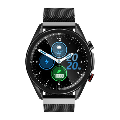 M98 1.28 inch IPS Color Screen IP67 Waterproof Smart Watch, Support Sleep Monitor / Heart Rate Monitor / Bluetooth Call, Style:Steel Strap, Steel Strap(Black), Steel Strap(Silver)