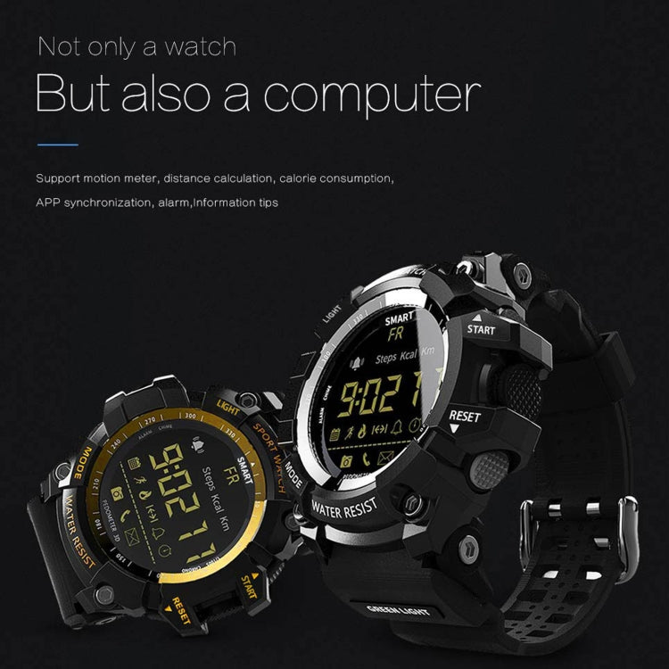 Lokmat MK16 LCD Screen 50m Waterproof Smart Watch, Support Information Reminder / Remote Camera / Walking Motion Monitor