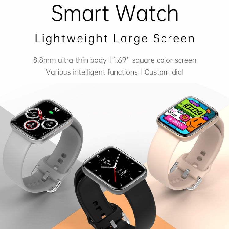 G69 1.69 inch Square Color Screen IP68 Waterproof Smart Watch, Support Blood Pressure Monitoring / Sleep Monitoring / Heart Rate Monitoring, Style: Steel Strap, Steel Strap