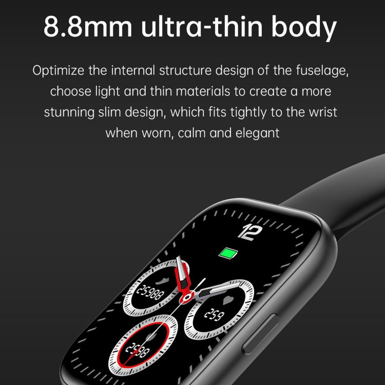 G69 1.69 inch Square Color Screen IP68 Waterproof Smart Watch, Support Blood Pressure Monitoring / Sleep Monitoring / Heart Rate Monitoring, Style: Steel Strap, Steel Strap