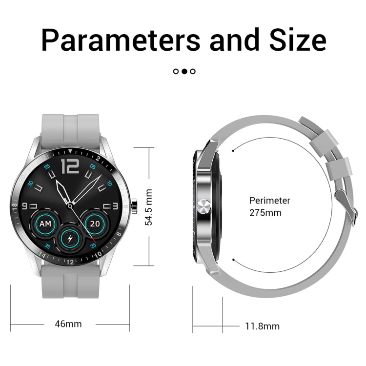 G20 1.3 inc IPS Color Screen IP67 Waterproof Smart Watch, Support Blood Oxygen Monitoring / Sleep Monitoring / Heart Rate Monitoring, Style: Silicone Strap, Style: Silicone Strap