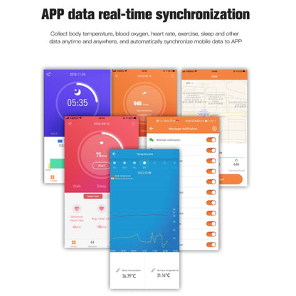 F37 1.69 inch TFT Screen IP67 Waterproof Smart Watch, Support Body Temperature Monitoring / Heart Rate Monitoring / Blood Pressure Monitoring