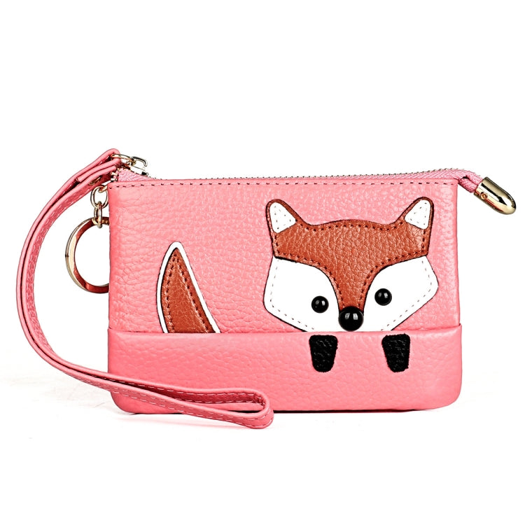 Ladies Sewing Thread Leather Fox Handbags Cute Mini Key Case