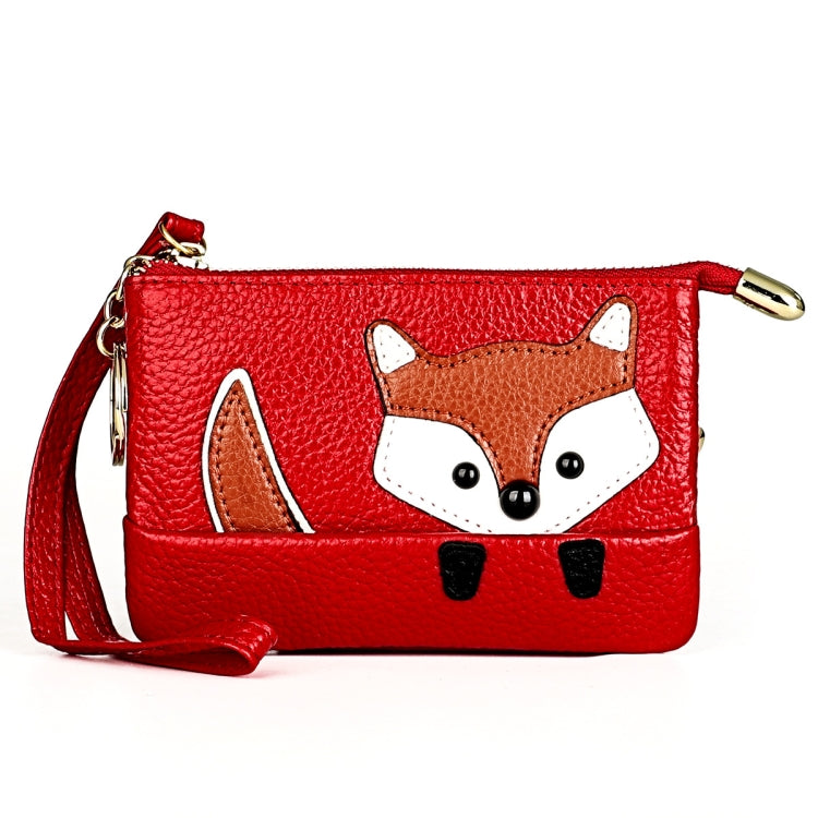 Ladies Sewing Thread Leather Fox Handbags Cute Mini Key Case