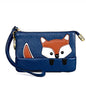 Ladies Sewing Thread Leather Fox Handbags Cute Mini Key Case