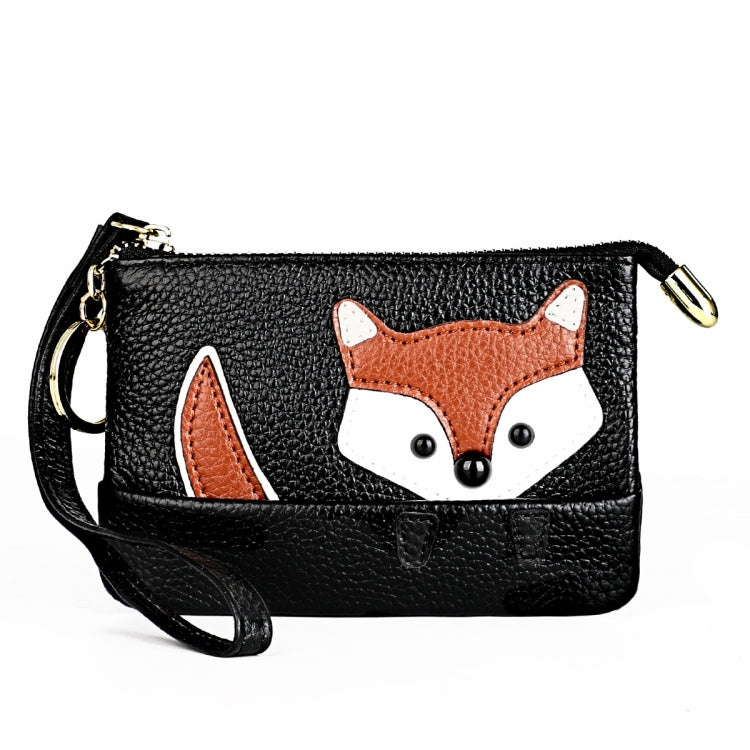 Ladies Sewing Thread Leather Fox Handbags Cute Mini Key Case