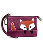 Ladies Sewing Thread Leather Fox Handbags Cute Mini Key Case