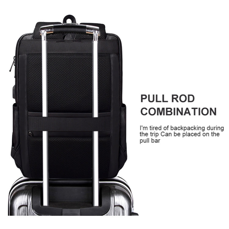 SJ01 Business Casual Computer Backpack with USB Charging Port, 13-15 inch Universal, 15.6-17.3 inch Universal