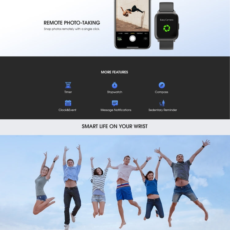 CS201C 1.3 inch IPS Color Screen 5ATM Waterproof Sport Smart Watch, Support Sleep Monitoring / Heart Rate Monitoring / Sport Mode / Call Reminder